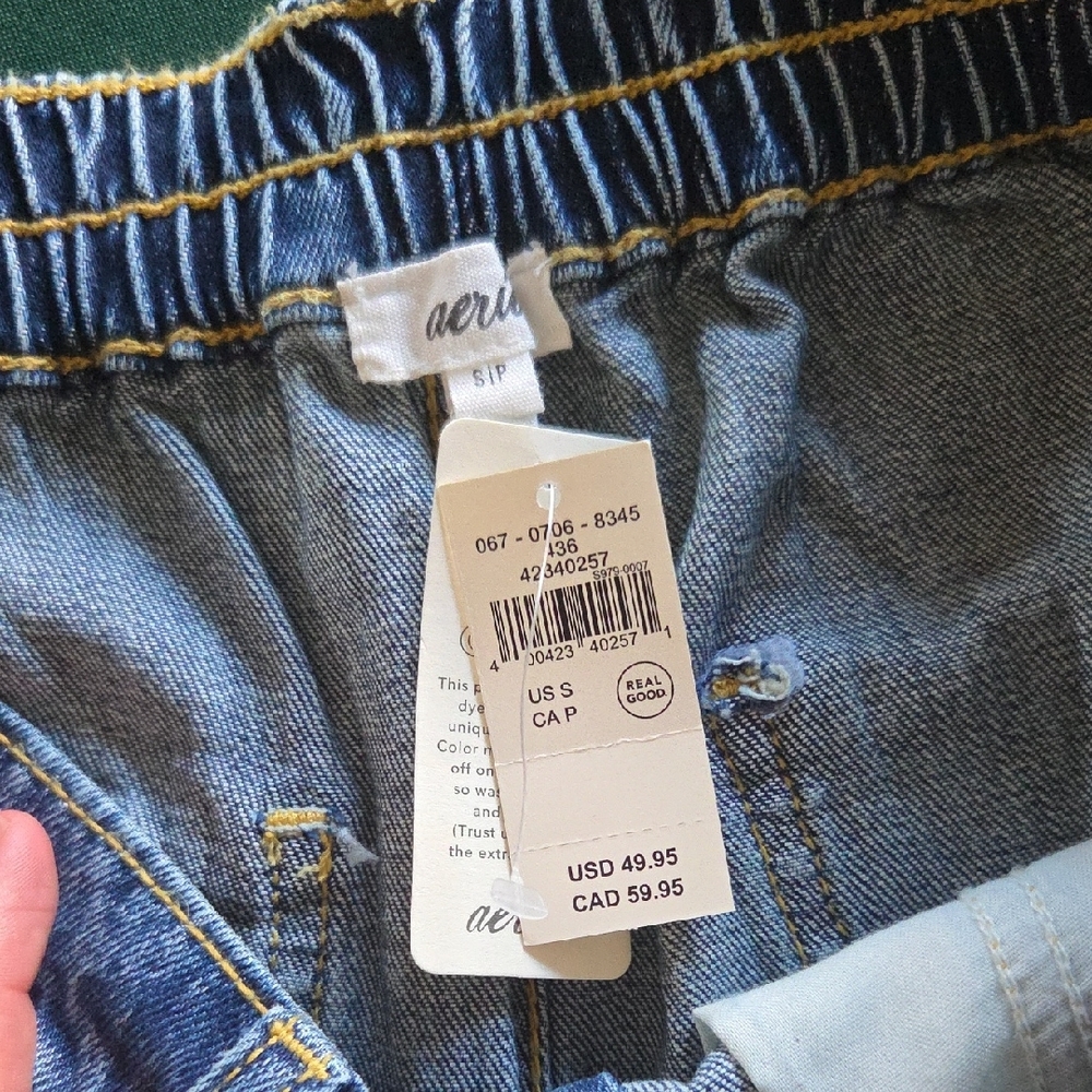 Aerie Classic Blue Denim Shorts - Picture 2 of 7